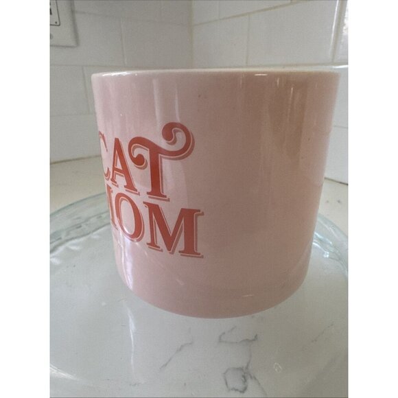 CAT MOM Coffee Mug Parker Lane Stoneware Pink - Picture 2 of 9